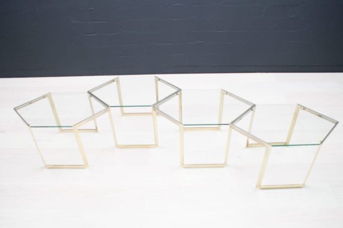 french brass side tables 1960s set of 4 8