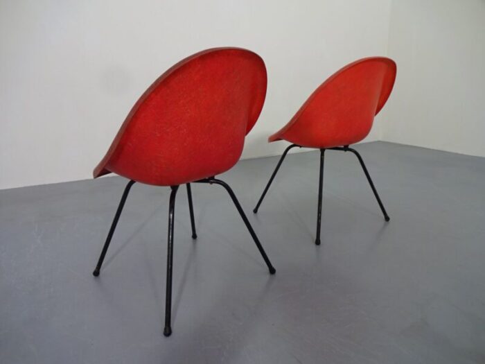 french fiberglass side chairs 1960s set of 2 4