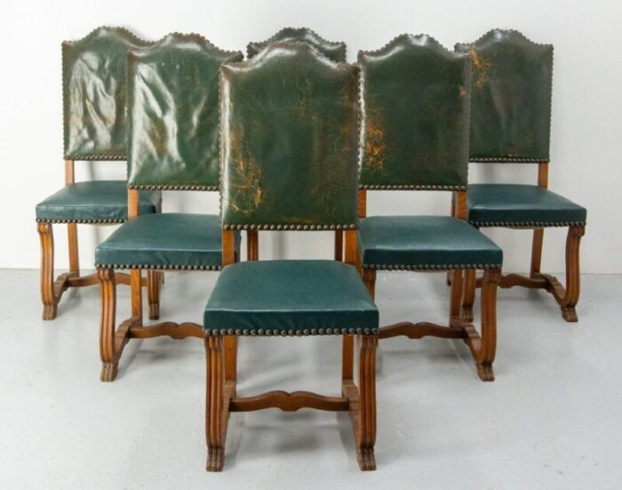 french high back dining chairs 1920s set of 6 1