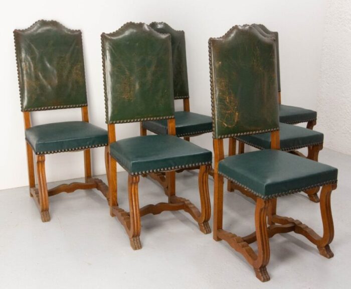 french high back dining chairs 1920s set of 6 2