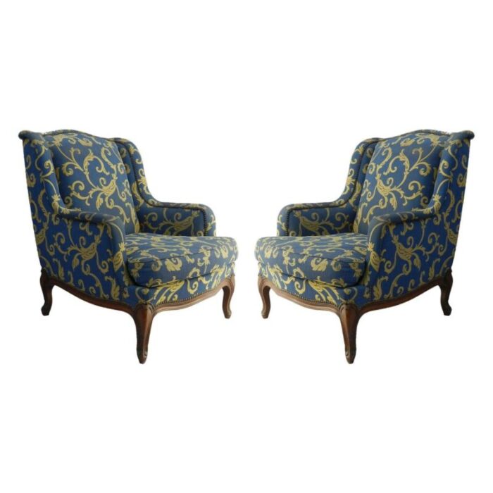 french louis xv revival armchairs set of 2 2