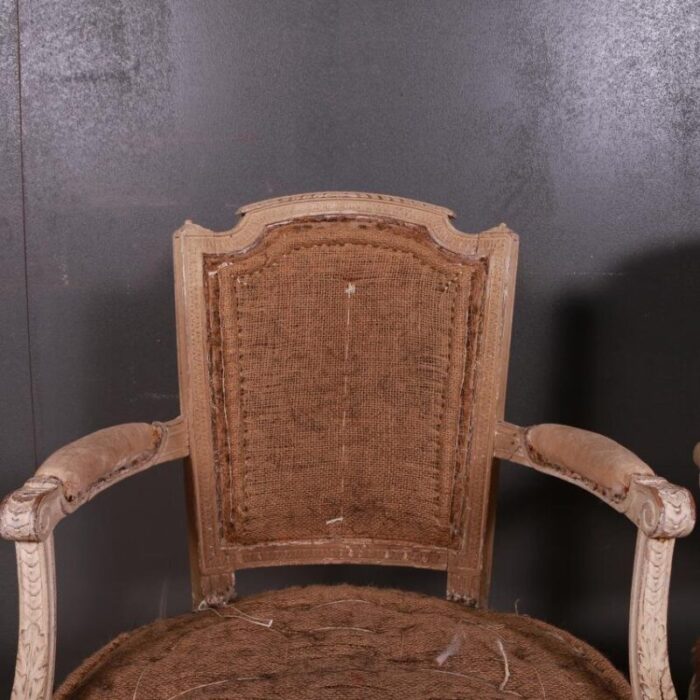 french painted salon chairs 1780s set of 4 7