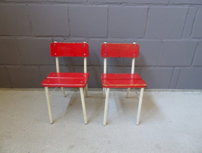 german red and white high chairs 1960s set of 2 10