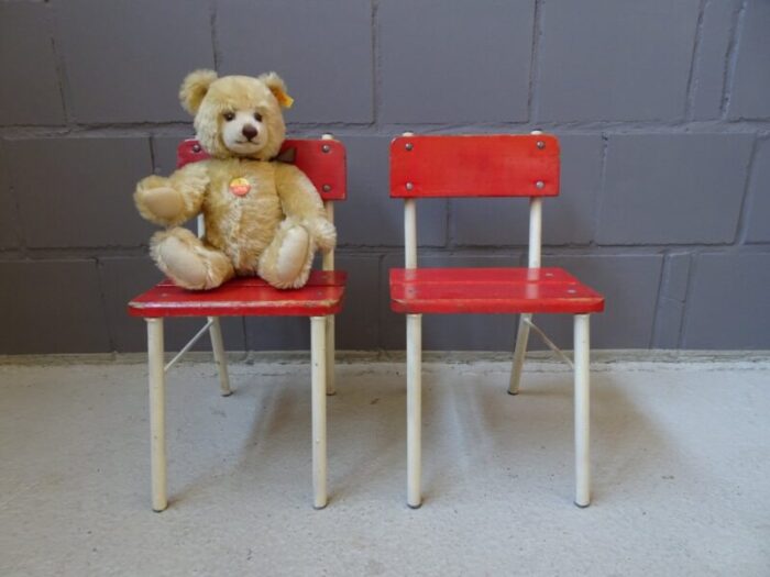 german red and white high chairs 1960s set of 2 2