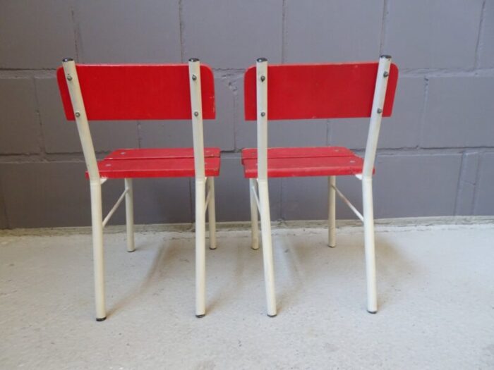 german red and white high chairs 1960s set of 2 5