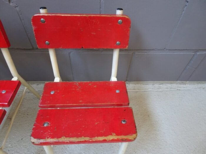 german red and white high chairs 1960s set of 2 6