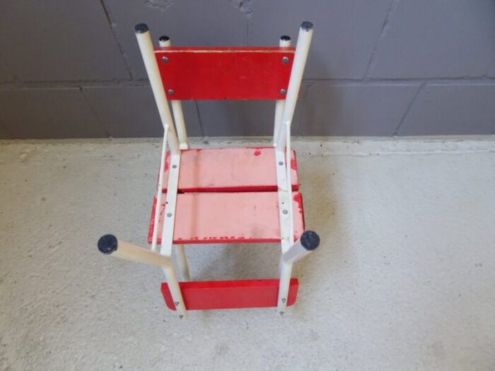 german red and white high chairs 1960s set of 2 7