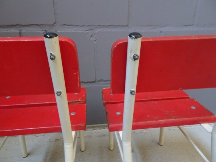 german red and white high chairs 1960s set of 2 8