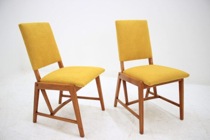 german yellow side chairs from ghg mobel pirna 1970s set of 2 1