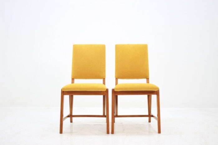 german yellow side chairs from ghg mobel pirna 1970s set of 2 10