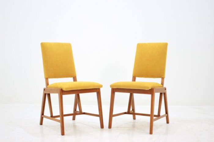 german yellow side chairs from ghg mobel pirna 1970s set of 2 11