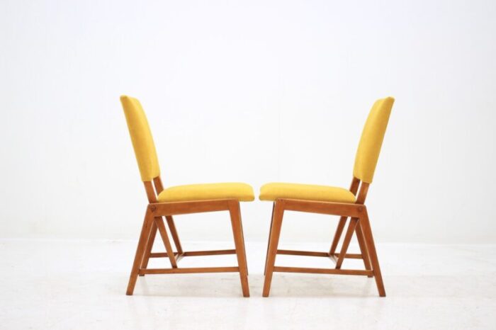 german yellow side chairs from ghg mobel pirna 1970s set of 2 9