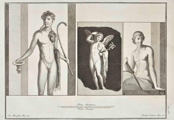 giovanni elia morghen ancient roman fresco herculaneum etching 18th century 4409