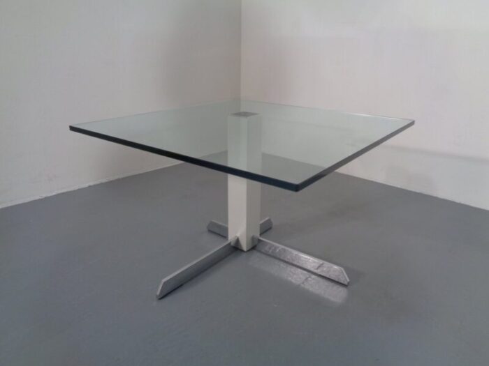 glass and metal side tables from wk wohnen 1990s set of 2 1