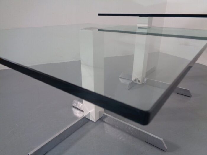 glass and metal side tables from wk wohnen 1990s set of 2 12