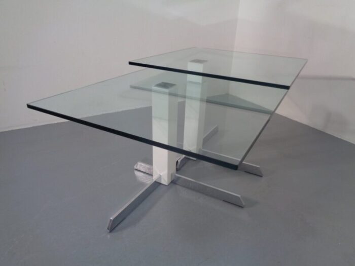 glass and metal side tables from wk wohnen 1990s set of 2 7