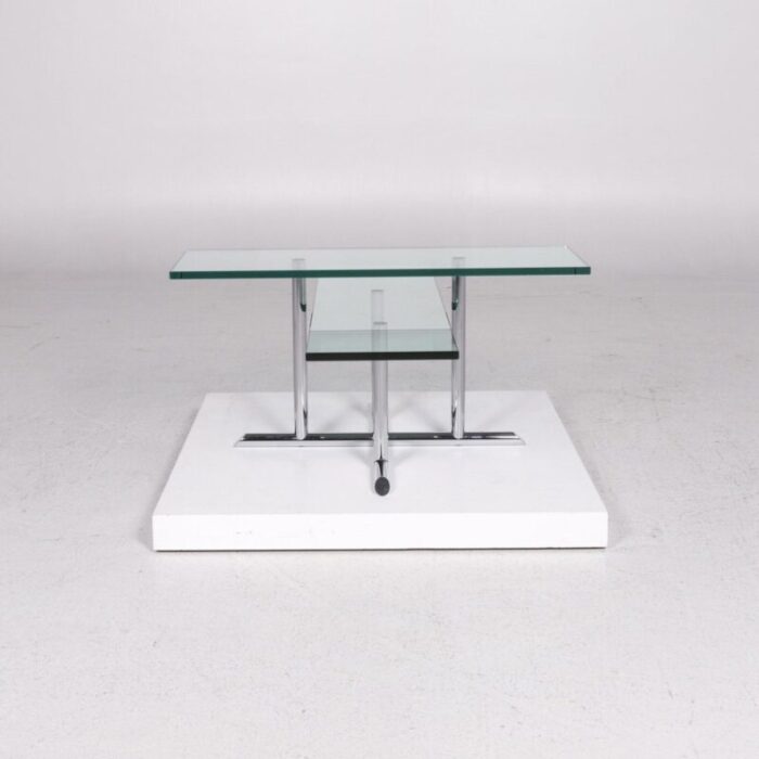 glass and silver coffee table from rolf benz 2