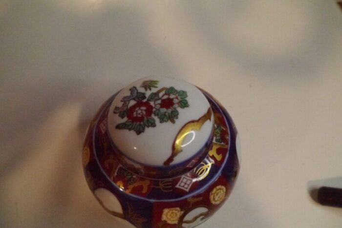 gold imari 1970 collectible japanese hand painted ginger jar vase 3200