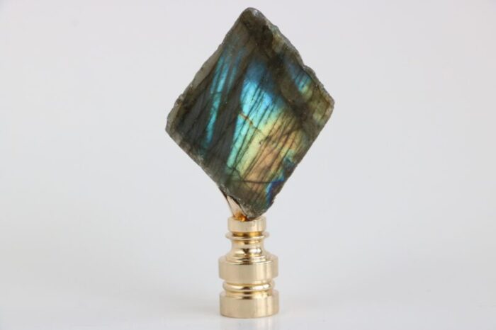 golden flash labradorite lamp finial 2126