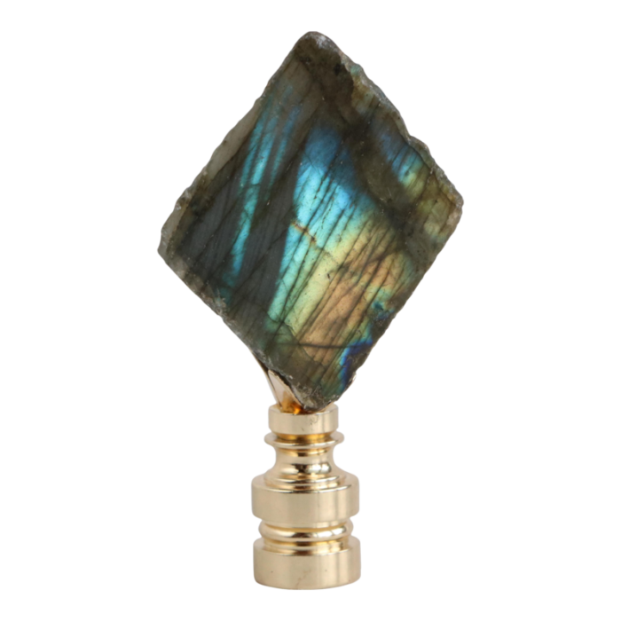 golden flash labradorite lamp finial 9060