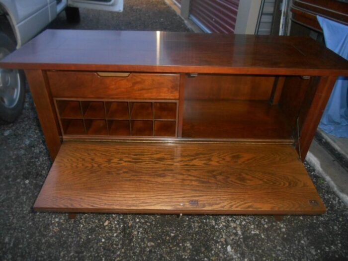 gorgeous vintage baker furniture maple inlay credenza sideboard dry bar 1170