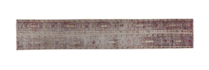 hand knotted kurdish tribal low pile runner 0157