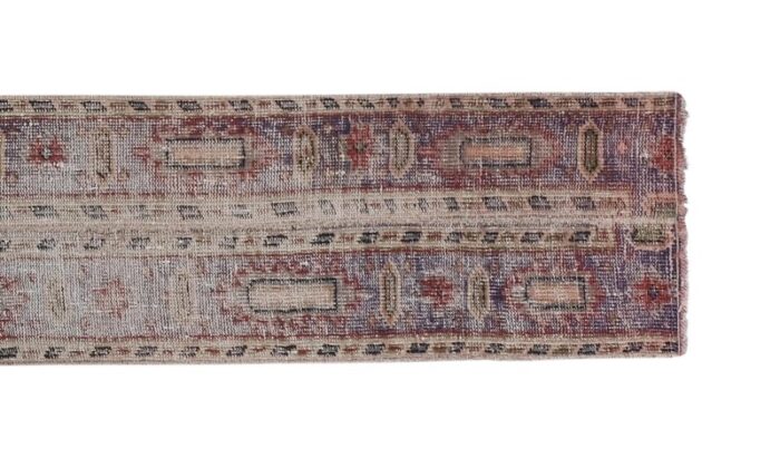 hand knotted kurdish tribal low pile runner 2624