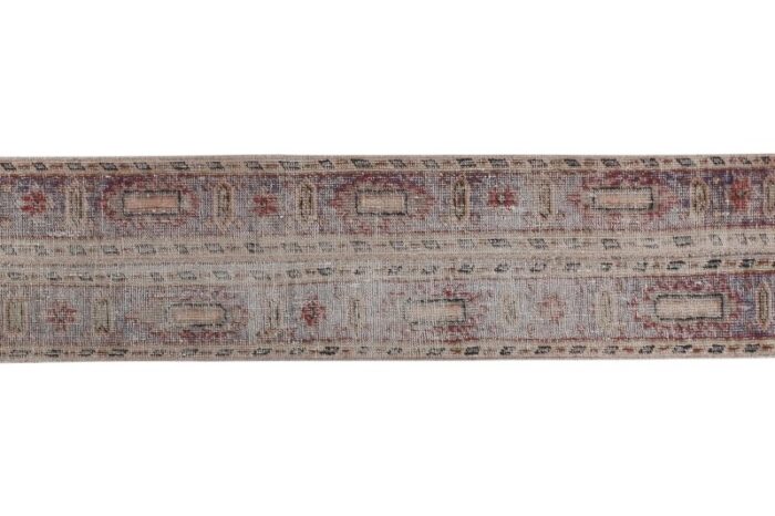 hand knotted kurdish tribal low pile runner 3458