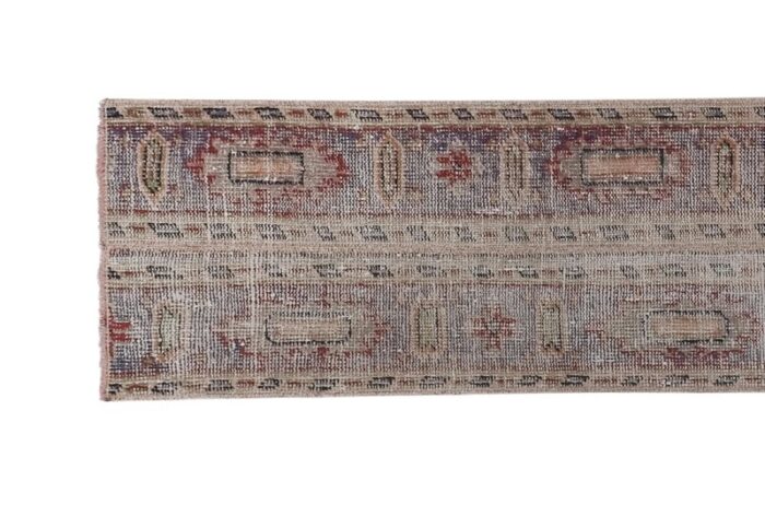 hand knotted kurdish tribal low pile runner 6059