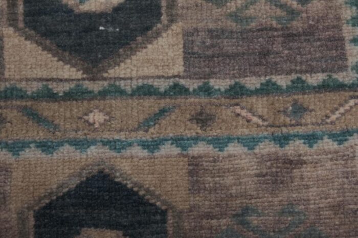 hand knotted turkish kurdish runner low pile tribal runner 2808