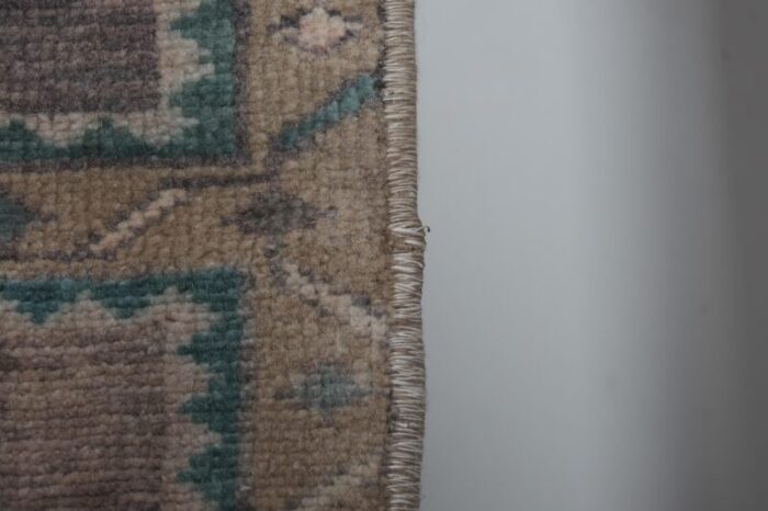 hand knotted turkish kurdish runner low pile tribal runner 5425