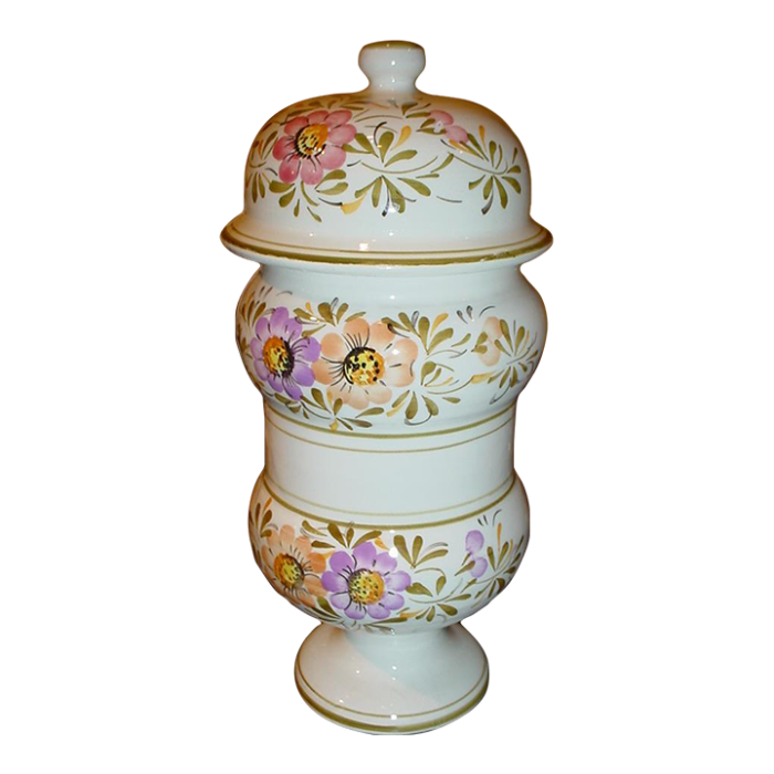 hand painted vintage porcelain apothecary pot from italy 7410