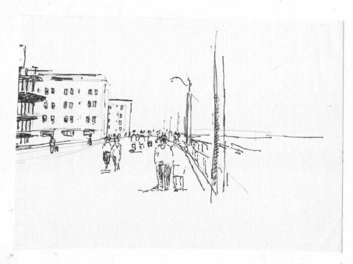 hayward cirker beach town boardwalk drawing 7947