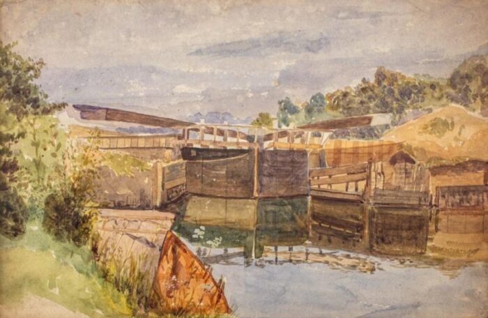 he old windsor lock watercolor on paper 1870 0872