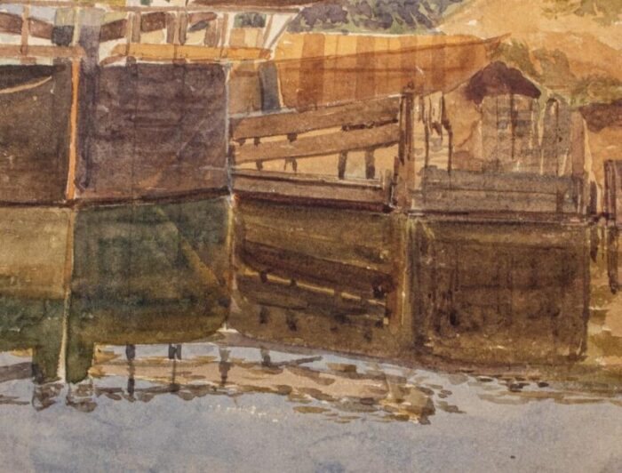 he old windsor lock watercolor on paper 1870 2485