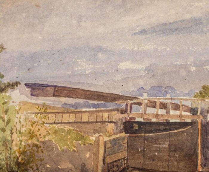 he old windsor lock watercolor on paper 1870 5112