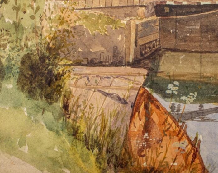 he old windsor lock watercolor on paper 1870 7046