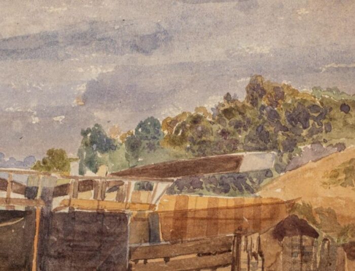 he old windsor lock watercolor on paper 1870 9514