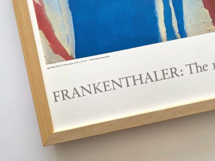 helen frankenthaler vintage 1981 abstract expressionist fine art lithograph print framed large exhibition poster open wall 1952 1042