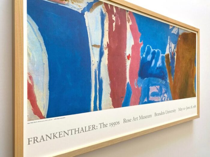 helen frankenthaler vintage 1981 abstract expressionist fine art lithograph print framed large exhibition poster open wall 1952 3324