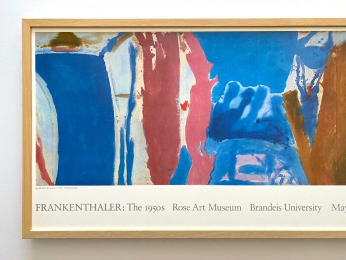 helen frankenthaler vintage 1981 abstract expressionist fine art lithograph print framed large exhibition poster open wall 1952 5783