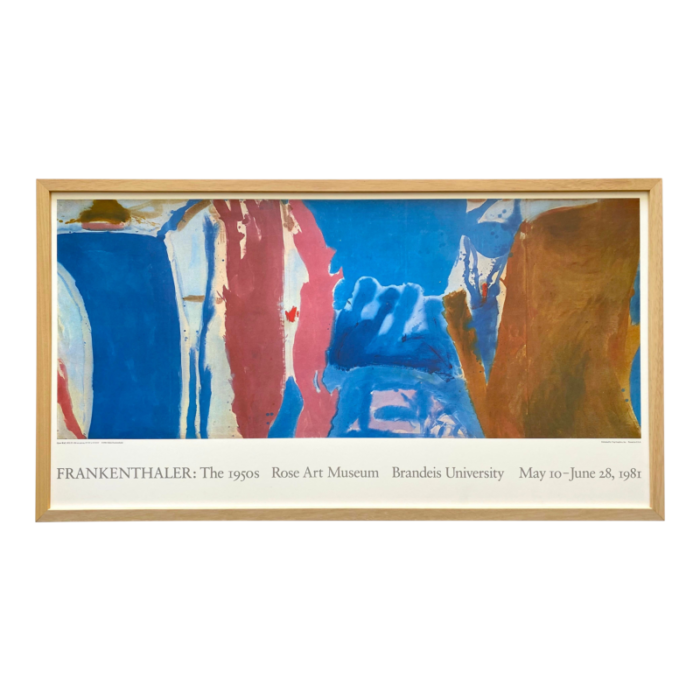 helen frankenthaler vintage 1981 abstract expressionist fine art lithograph print framed large exhibition poster open wall 1952 9585