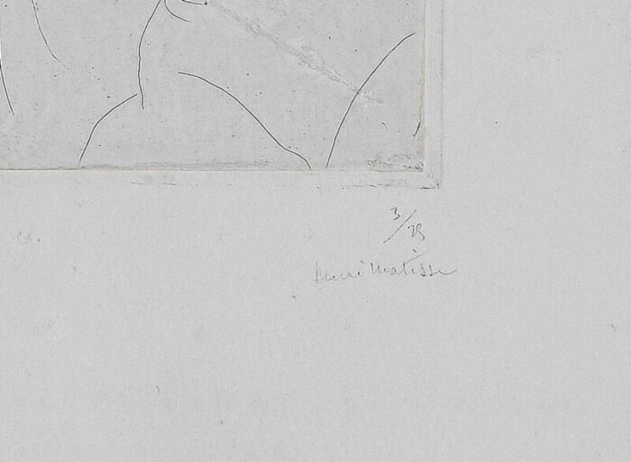 henri matisse figure assise le bras droit appuye sur une table etching 1929 0092