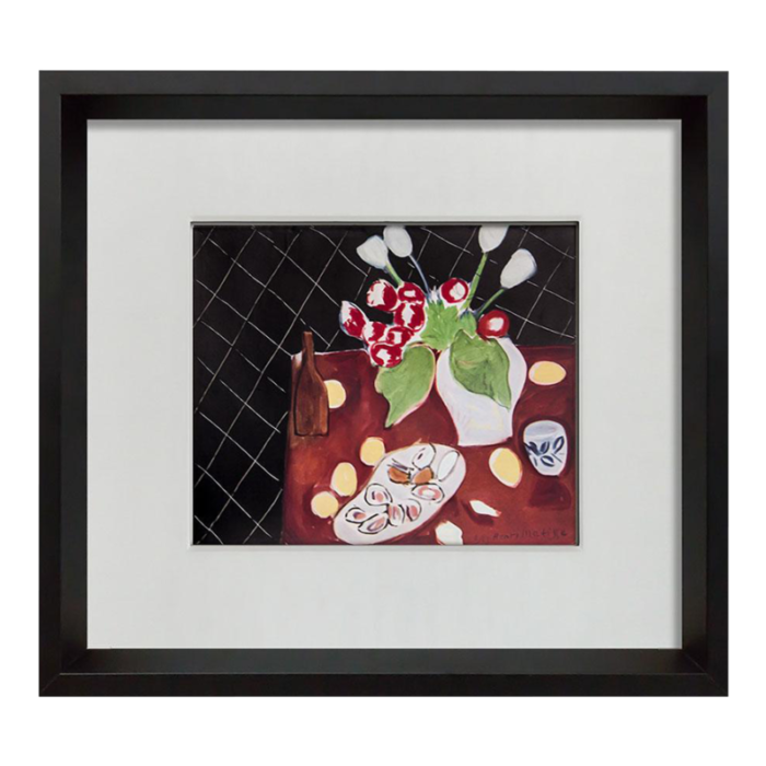 henri matisse ltd edition signed lithograph tulipsstill lifecustom framing 9386