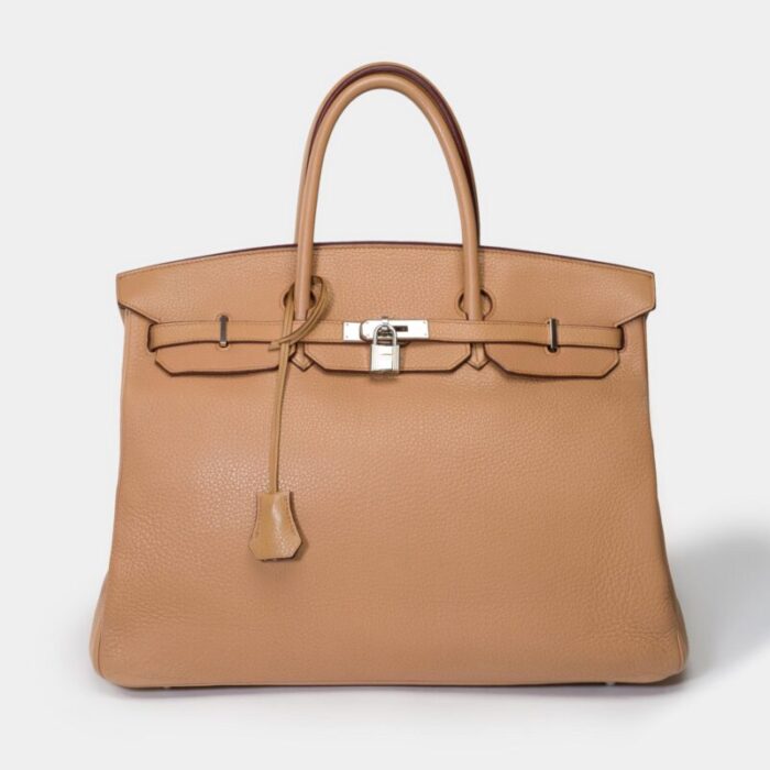 hermes birkin 40 handbag in tabac togo leather shw 4651