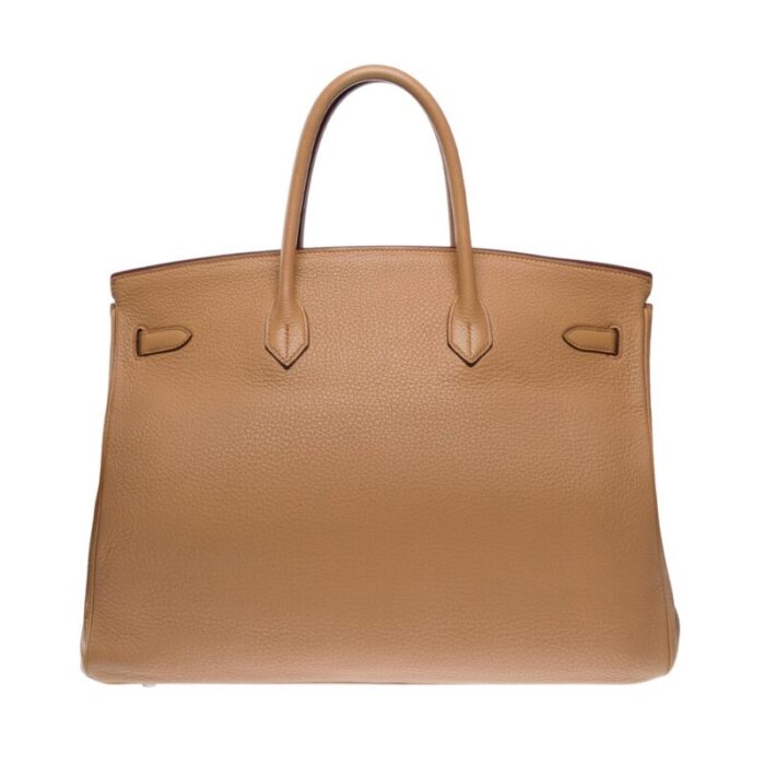 hermes birkin 40 handbag in tabac togo leather shw 9548