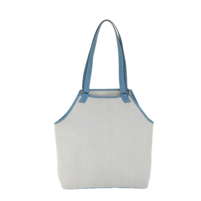 hermes giardinier pm tote bag canvas blue gray fm2836 2116