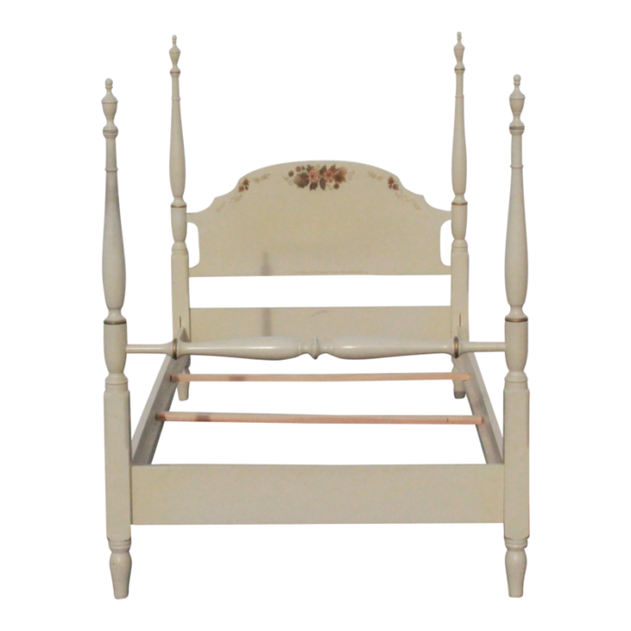 hitchcock vintage whitewash french provincial cottage twin xl bed 5880