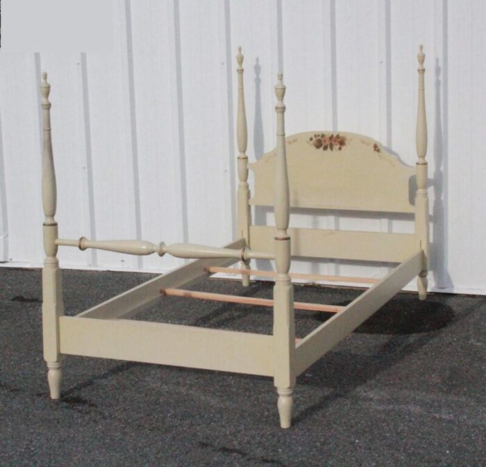 hitchcock vintage whitewash french provincial cottage twin xl bed 6272