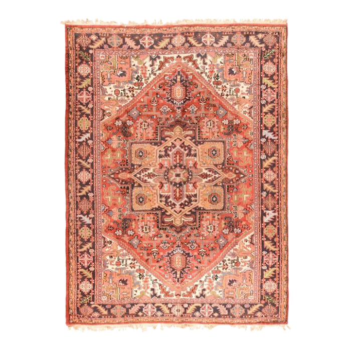 indo persian heriz rug 84 x 112 2558